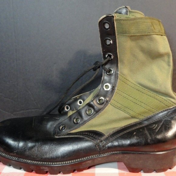 sz11N CIC 1966 VIETNAM ERA MILITARY JUNGLE COMBAT SINGLE LEFT BOOT ONLY SV 3052 main image 6